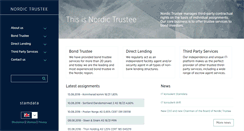 Desktop Screenshot of nordictrustee.com